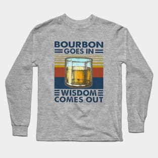 Bourbon Lover Shirt Bourbon Whiskey Bourbon Drinker Long Sleeve T-Shirt